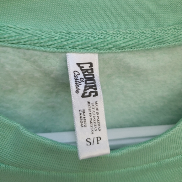 Crooks & Castles Teal Crewneck Sweater - Picture 2 of 3